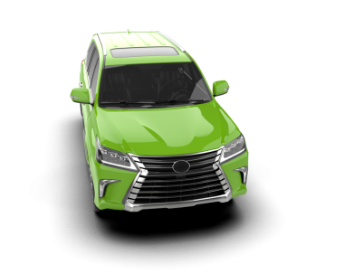 beyaz arka planda modern araba