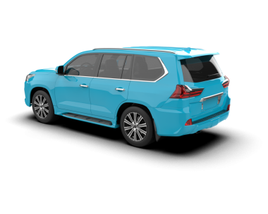 modern SUV arabası beyaz arka planda izole edildi. 3 boyutlu illüstrasyon