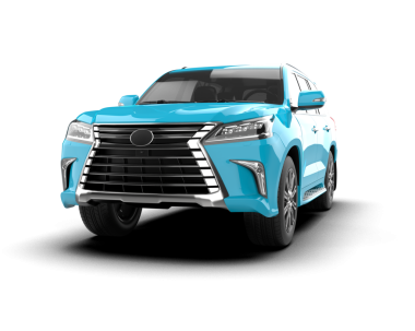 Modern mavi lüks iş arabası. 3d oluşturma