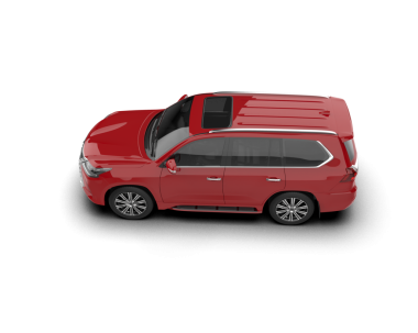 Modern araba beyaz arka planda izole edilmiş. 3d oluşturma