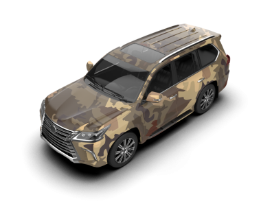 Arka planda modern bir araba. 3d oluşturma