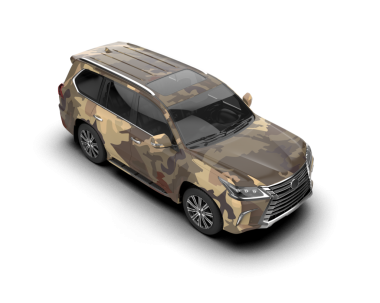 SUv beyaz arkaplanda izole edildi