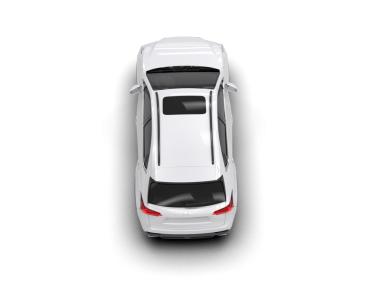 Beyaz arka planda modern lüks bir araba. Beyaz sedanlı rahat bir arabanın 3 boyutlu çizimi.