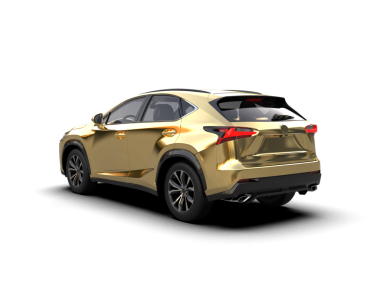 Beyaz arka planda modern lüks bir araba. 3 Boyutlu Hazırlama