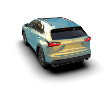 Beyaz arka planda modern lüks bir araba. 3d illüstrasyon