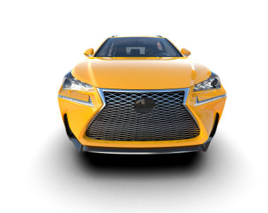 eğimli arka planı olan lüks bir araba