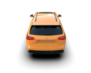 Araç beyaz arkaplanda izole edildi. 3 boyutlu görüntüleme - illüstrasyon