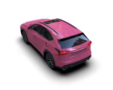 Gri arka planda modern küçük bir araba. 3d oluşturma