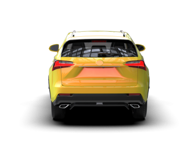 Siyah gövdeli sarı, modern bir araba. 3d illüstrasyon