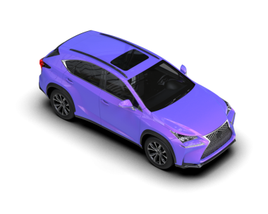 Siyah arka planda 3 boyutlu araç izole edilmiş.