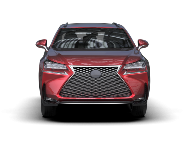 Kırmızı premium araba. Siyah arka planda izole edilmiş. 3d oluşturma