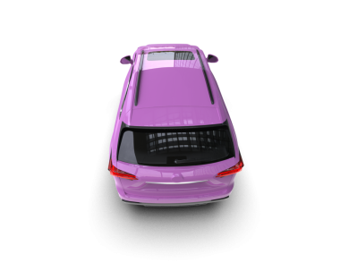 mor modern araba beyaz arkaplanda izole