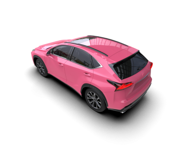 Gri arka planda modern bir araba. yan görünüm.