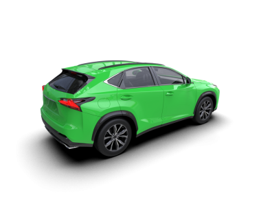 yeşil modern araba arka planda izole