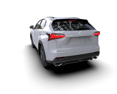 modern araba beyaz arka planda izole edildi. 3 boyutlu çizim - illüstrasyon