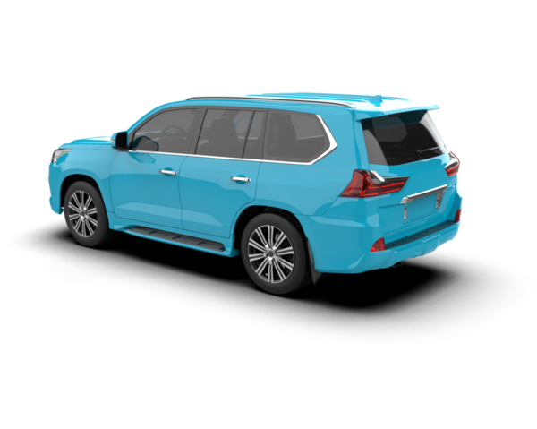 modern SUV arabası beyaz arka planda izole edildi. 3 boyutlu illüstrasyon