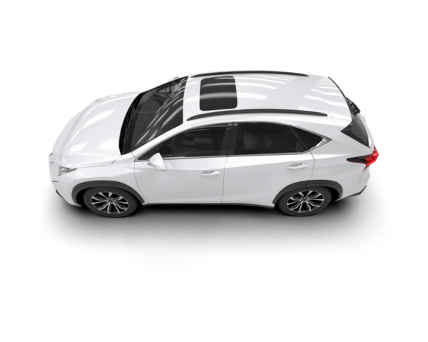 Beyaz arka planda izole edilmiş modern lüks araba. Ön manzara. 3d oluşturma.