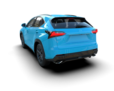 Araba arka planda izole. 3D görüntüleme - 3d illüstrasyon