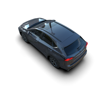 Siyah araba beyaz arkaplanda izole edildi