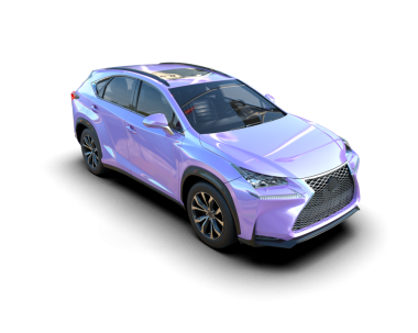 Stüdyo ortamında daha az genel bir konsept arabanın 3 boyutlu çizimi