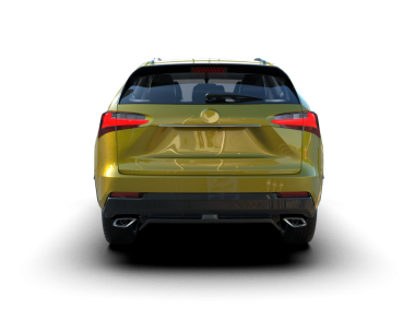 modern sarı araba arka görünümü