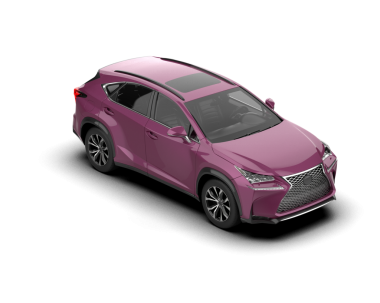 pembe modern araba. 3d oluşturma