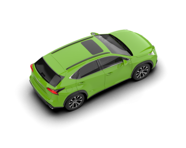 Beyaz arka planda modern elektrikli araba 3 boyutlu.