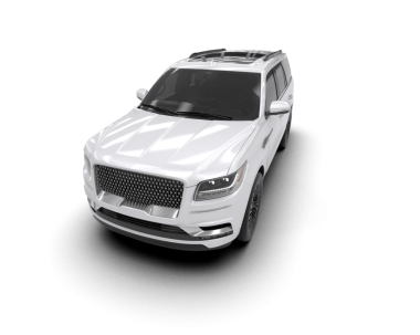 Beyaz arka planda izole edilmiş modern beyaz lüks araba. 3d oluşturma