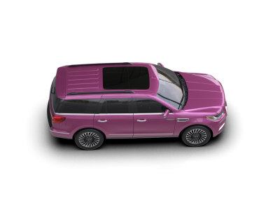 modern pembe araba beyaz arka planda izole edilmiş.