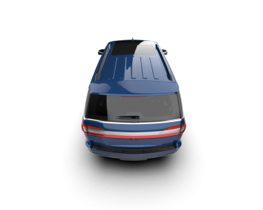 Yolcu vagonu siyah arkaplanda izole edildi