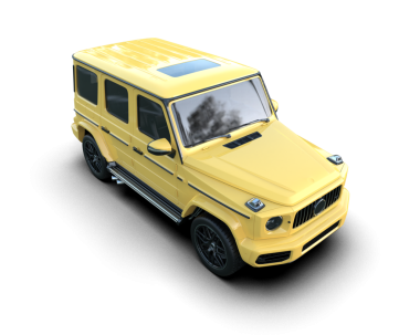 Gri arka planda sarı lüks spor araba. 3d illüstrasyon