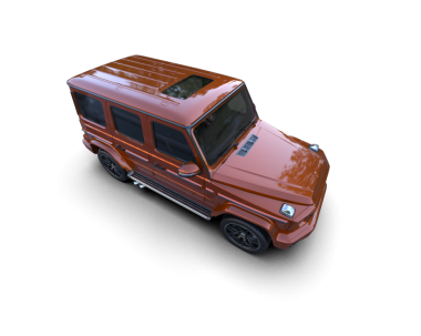 Modern araba arka planda izole edilmiş. 3D görüntüleme - illüstrasyon