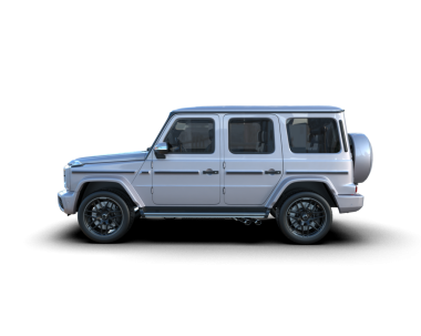 Gri arkaplanda gümüş metalik SUV aracı izole edildi