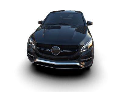 Siyah zemin üzerinde modern metalik araba 3D render