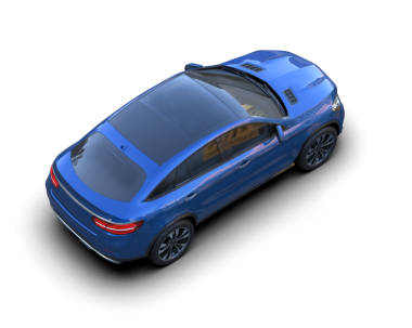 Siyah arka planda izole edilmiş bir arabanın 3 boyutlu görüntüsü