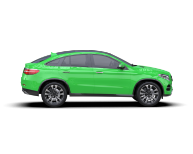 modern yeşil araba arka planda izole edilmiş. 3 Boyutlu Hazırlama.