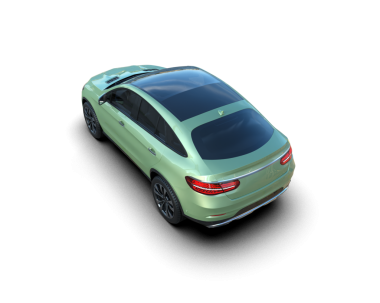 Beyaz bir arka plan üzerinde izole lüks araba