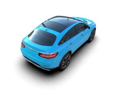 Modern bir arabanın 3 boyutlu görüntüsü