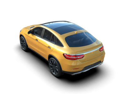 Arka planda lüks SUV vagonu var. 3D görüntüleme - illüstrasyon