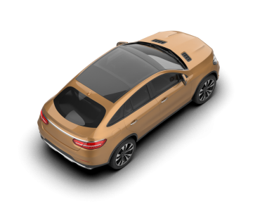 Beyaz arkaplandaki araba, 3 boyutlu görüntüleme