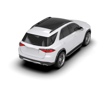 Modern araba. araba beyaz arkaplanda izole edildi