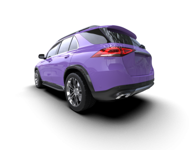 Modern araba. 3d oluşturma.