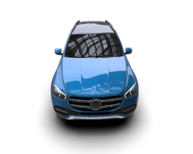 Araba arka planda izole. 3D görüntüleme - illüstrasyon