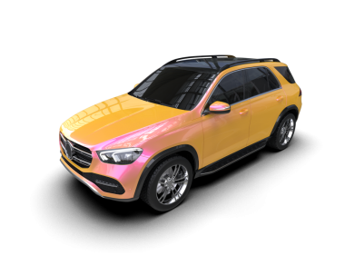 Bir markanın 3 boyutlu çizimi - daha az jenerik SUV arabası beyazda izole edildi