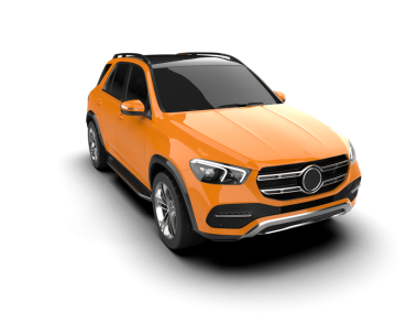 Beyaz arka planda modern premium araba