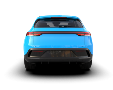 mavi modern SUv beyaz arkaplanda izole edildi