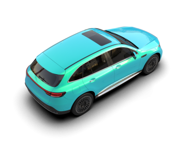 Hafif arka planda lüks bir arabanın 3 boyutlu canlandırması