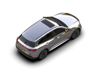 Gri arka planda izole edilmiş modern lüks araba.