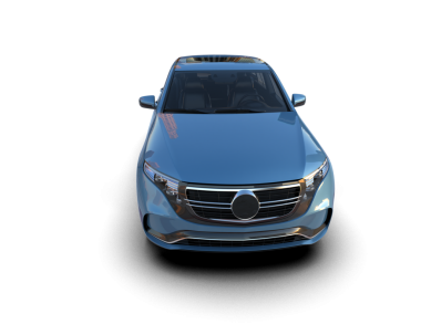 mavi araba arka planda izole edildi