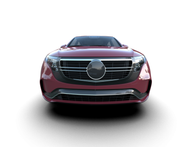 Arka planda lüks bir araba var. 3d oluşturma